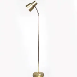 Discount Pamono Articulated Metal and Brass Floor Lamp from Ewa Varnamo, 1960s