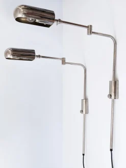 Clearance Pamono Articulated Wall Lamps or Reading Lights by Florian Schulz, 1970s, Set of 2