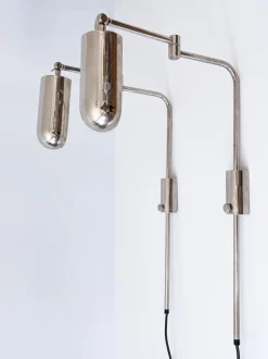 Clearance Pamono Articulated Wall Lamps or Reading Lights by Florian Schulz, 1970s, Set of 2