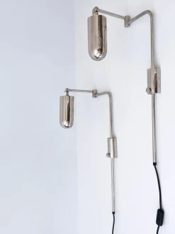 Clearance Pamono Articulated Wall Lamps or Reading Lights by Florian Schulz, 1970s, Set of 2