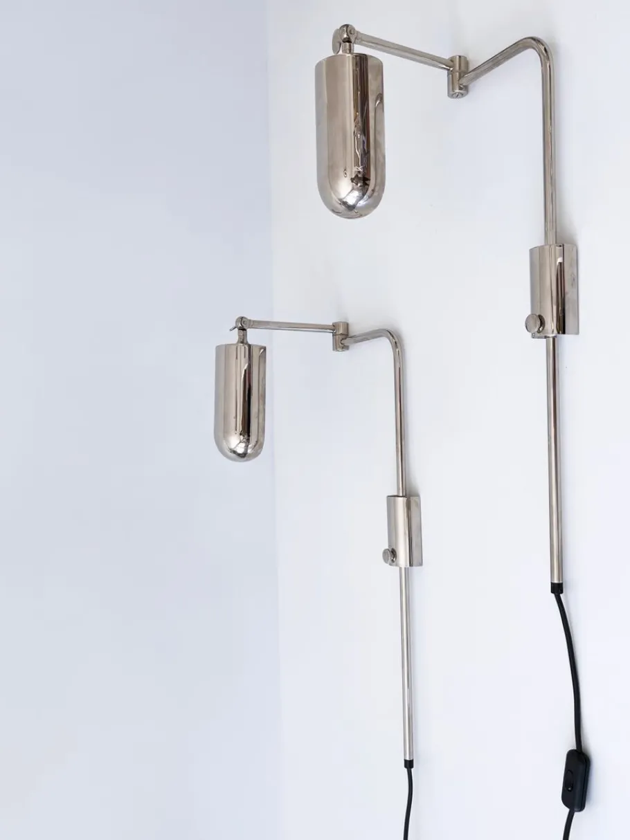 Clearance Pamono Articulated Wall Lamps or Reading Lights by Florian Schulz, 1970s, Set of 2