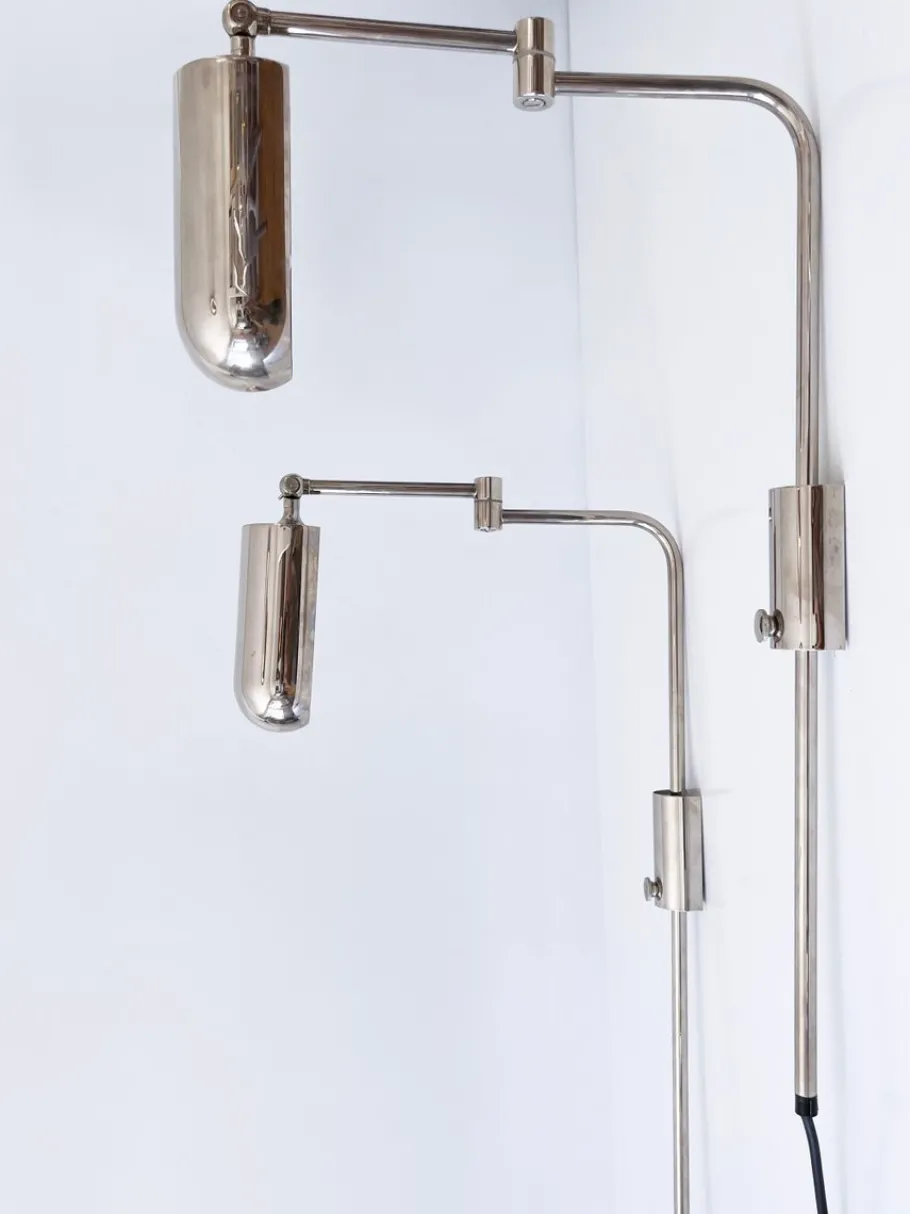 Clearance Pamono Articulated Wall Lamps or Reading Lights by Florian Schulz, 1970s, Set of 2