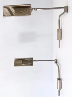 Hot Pamono Articulated Wall Lamps or Reading Lights by Florian Schulz, 1970s, Set of 2