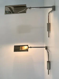 Hot Pamono Articulated Wall Lamps or Reading Lights by Florian Schulz, 1970s, Set of 2