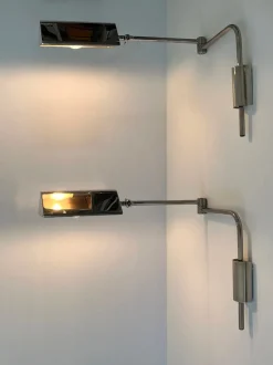 Hot Pamono Articulated Wall Lamps or Reading Lights by Florian Schulz, 1970s, Set of 2