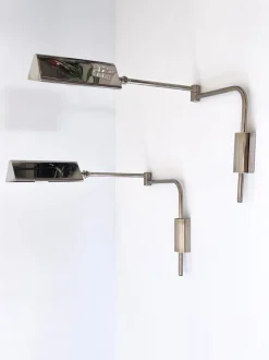Hot Pamono Articulated Wall Lamps or Reading Lights by Florian Schulz, 1970s, Set of 2