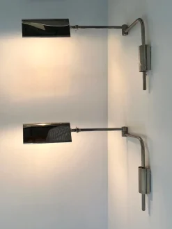 Hot Pamono Articulated Wall Lamps or Reading Lights by Florian Schulz, 1970s, Set of 2