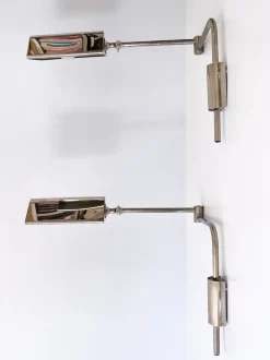Hot Pamono Articulated Wall Lamps or Reading Lights by Florian Schulz, 1970s, Set of 2