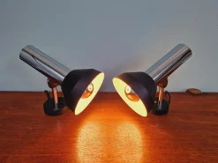 Clearance Pamono Articulated Wall Lights in Chromed Metal from Boulanger, Belgium, 1970s, Set of 2