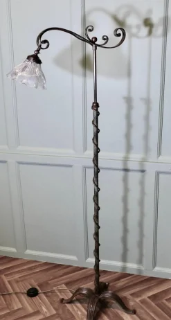 Hot Pamono Arts and Crafts Telescopic Floor Lamp, 1900s