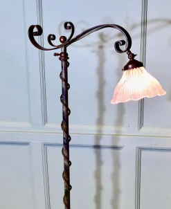 Hot Pamono Arts and Crafts Telescopic Floor Lamp, 1900s
