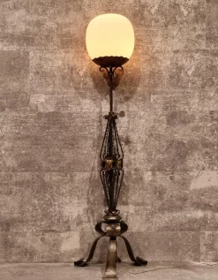Sale Pamono Arts and Crafts Wrought Iron Floor Lamp