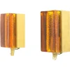 New Pamono Atlantic Wall Lamps in Amber by Vitrika, 1970s, Set of 2