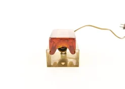 New Pamono Atlantic Wall Lamps in Amber by Vitrika, 1970s, Set of 2