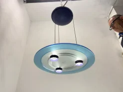 New Pamono Aurora Glass Light Pendant from Arteluce, 1980s