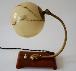 New Pamono Austrian Art Deco Bedside Table Lamp, 1920s