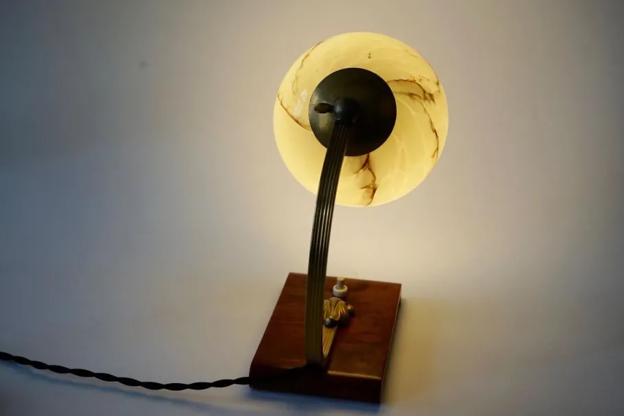 New Pamono Austrian Art Deco Bedside Table Lamp, 1920s