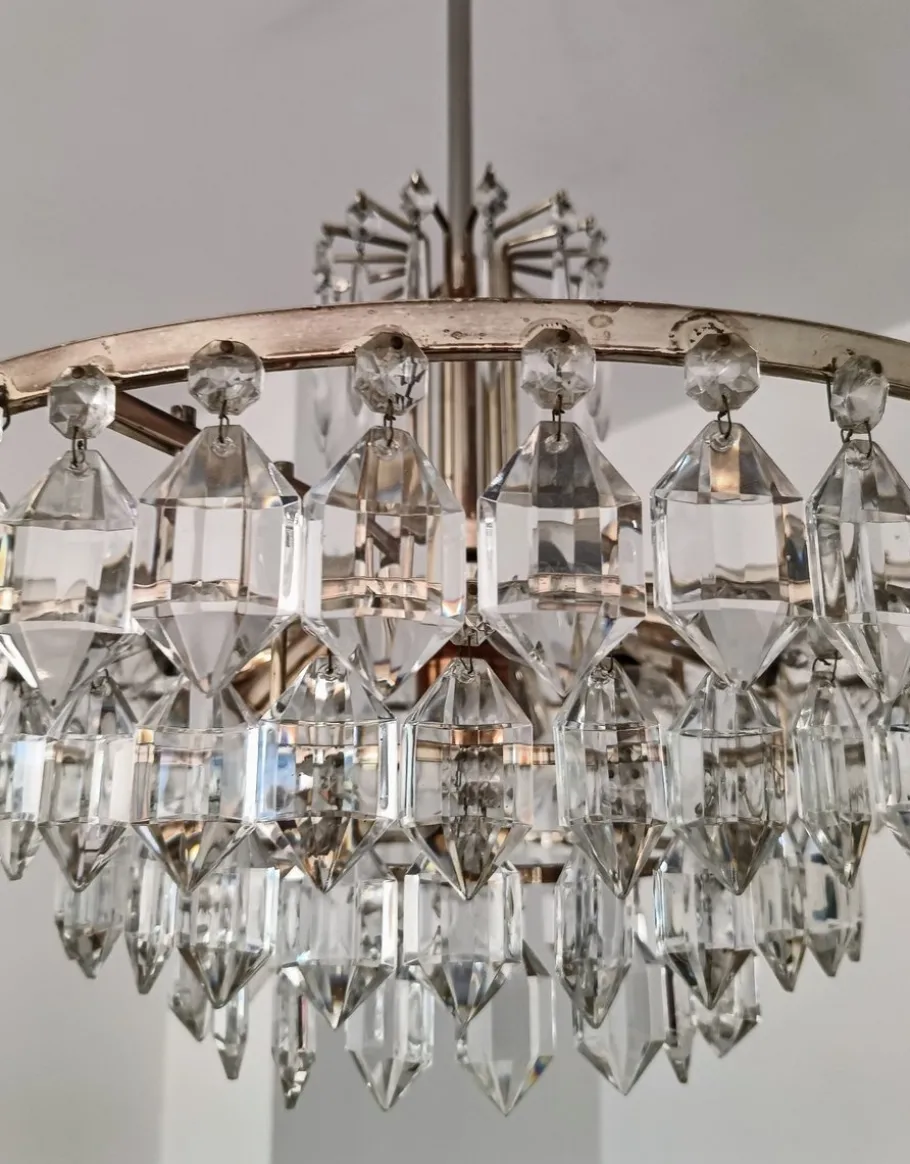 Online Pamono Austrian Chandelier in Chrom and Crystal Glass from Bakalowits & Söhne, 1960s