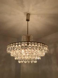 Online Pamono Austrian Chandelier in Chrom and Crystal Glass from Bakalowits & Söhne, 1960s
