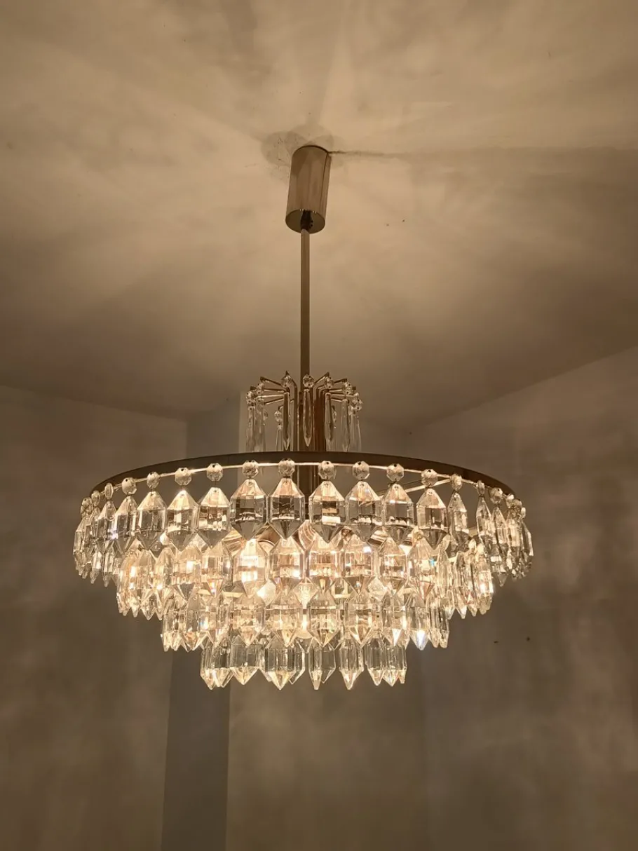 Online Pamono Austrian Chandelier in Chrom and Crystal Glass from Bakalowits & Söhne, 1960s
