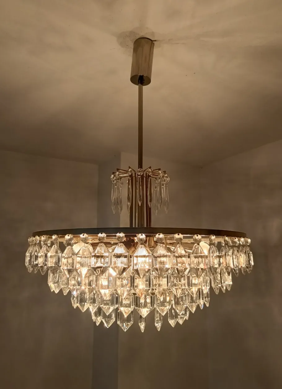 Online Pamono Austrian Chandelier in Chrom and Crystal Glass from Bakalowits & Söhne, 1960s