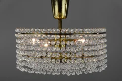 Discount Pamono Austrian Crystal Glass Chandelier by J. & L. Lobmeyr for Lobmeyr, 1960s
