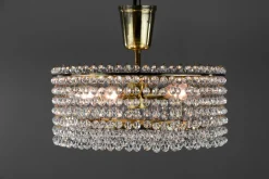 Discount Pamono Austrian Crystal Glass Chandelier by J. & L. Lobmeyr for Lobmeyr, 1960s