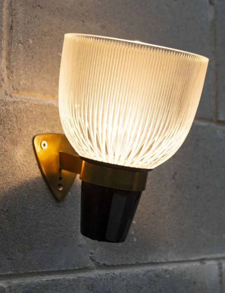 Online Pamono Azucena LP5 Brass and Glass Wall Light by Ignazio Gardella, 1950s