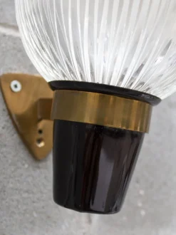 Online Pamono Azucena LP5 Brass and Glass Wall Light by Ignazio Gardella, 1950s