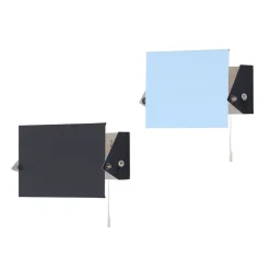 Best Pamono Baby Blue and Black Metal Sconces by J. J. M. Hoogervorst for Anvia, 1950s, Set of 2
