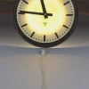 Clearance Pamono Bakelite Station Clock Wall Lamp from Pragotron, 1950s