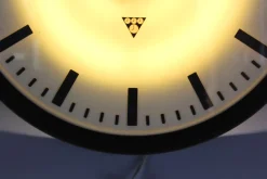 Clearance Pamono Bakelite Station Clock Wall Lamp from Pragotron, 1950s