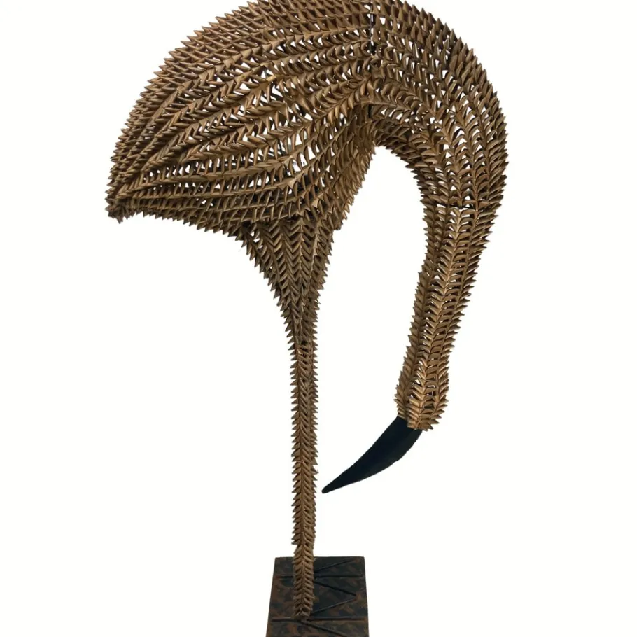 Pamono Bamboo and Rattan Bird Lamp, 1960s