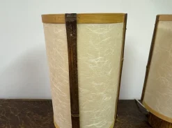 Sale Pamono Bamboo and Rice Paper Table Lamps in the style of George Nakashima, 1960s, Set of 2