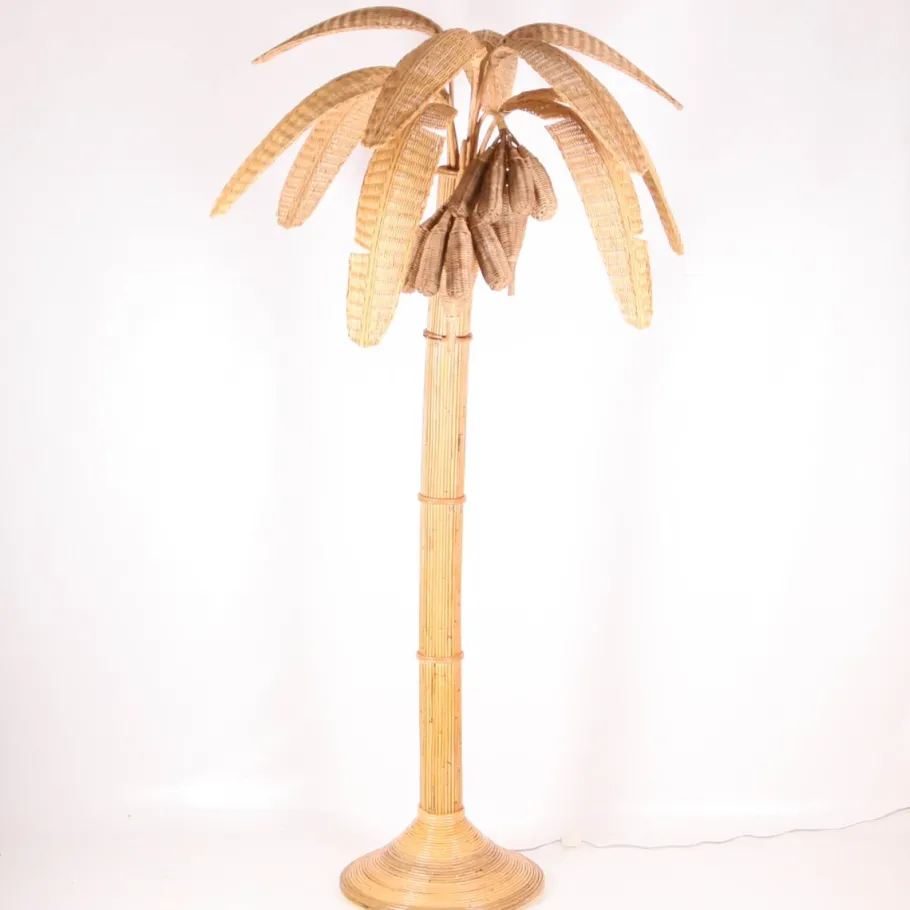 New Pamono Banana Lamp in Natural Rattan