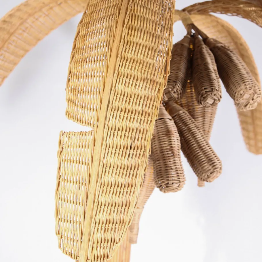 New Pamono Banana Lamp in Natural Rattan