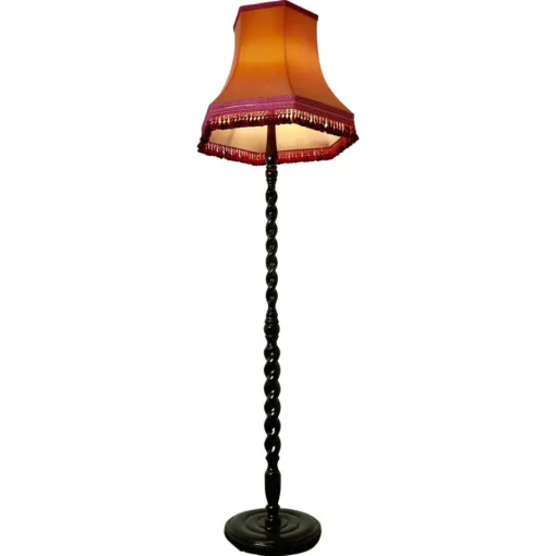 Best Pamono Barley Twist Floor Standing Lamp, 1920s
