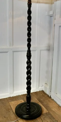 Best Pamono Barley Twist Floor Standing Lamp, 1920s