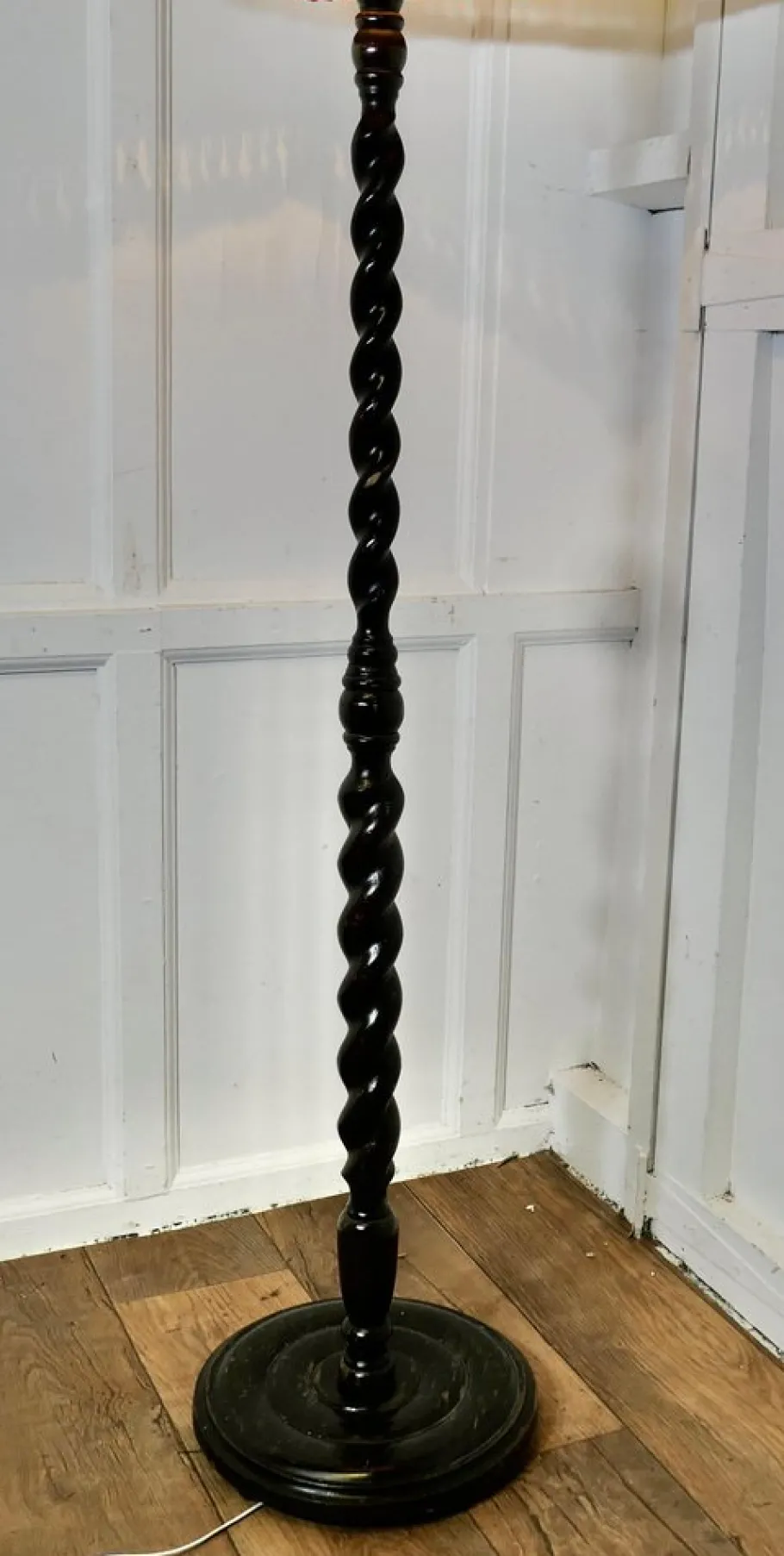 Best Pamono Barley Twist Floor Standing Lamp, 1920s