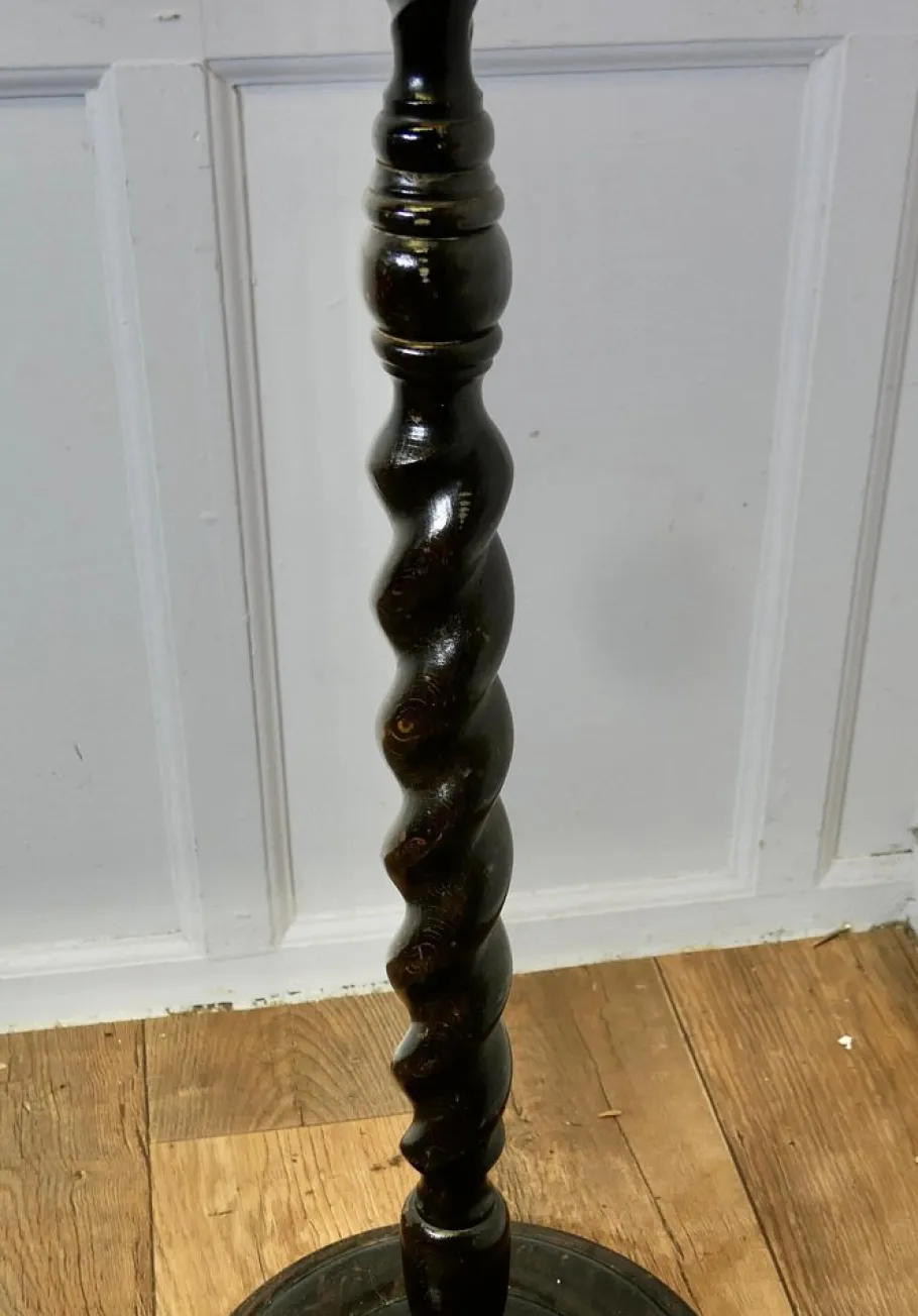 Best Pamono Barley Twist Floor Standing Lamp, 1920s