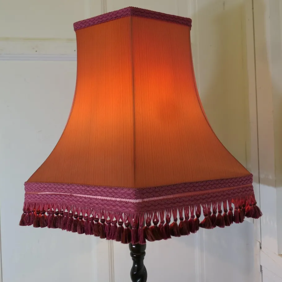Best Pamono Barley Twist Floor Standing Lamp, 1920s