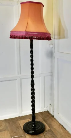 Best Pamono Barley Twist Floor Standing Lamp, 1920s