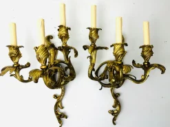 Discount Pamono Barocke Wandapiken Wall Lamps, 1980s, Set of 2