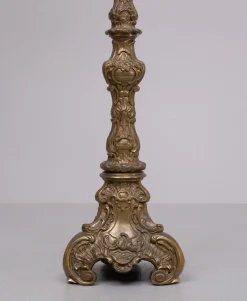 Online Pamono Baroque Revival Brass Floor Lamp, France, 1950s