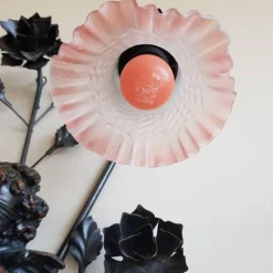 Sale Pamono Baroque Wall Sconces with Cherub Angels and Pink Lamp Shades, Set of 2