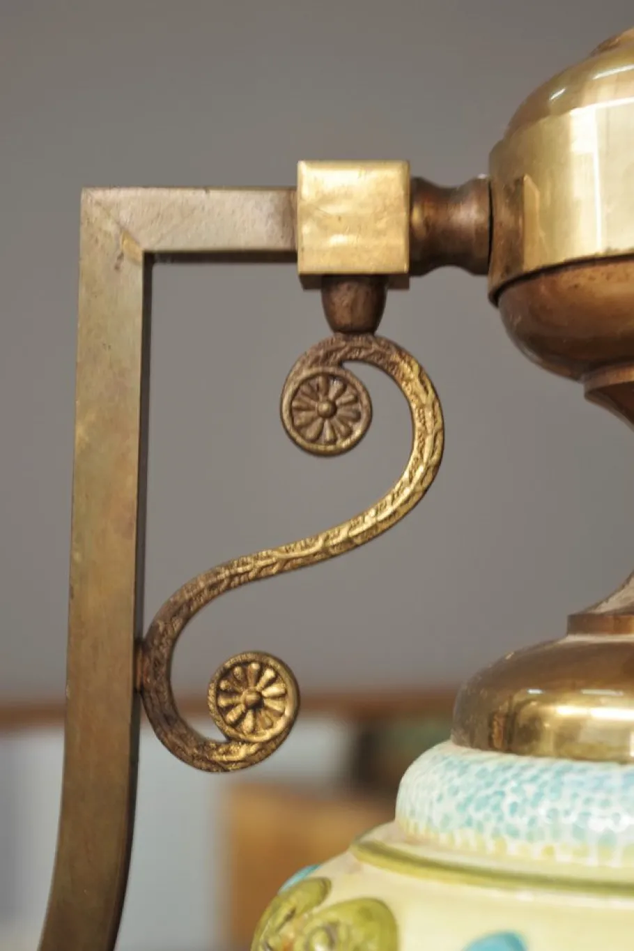 New Pamono Bassano Ceramic Suspension Chandelier, 1950s