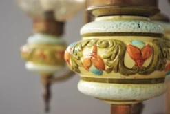 New Pamono Bassano Ceramic Suspension Chandelier, 1950s