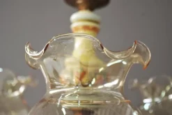 New Pamono Bassano Ceramic Suspension Chandelier, 1950s