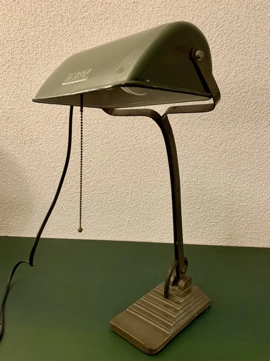 New Pamono Bauhaus Bankers Lamp, 1930