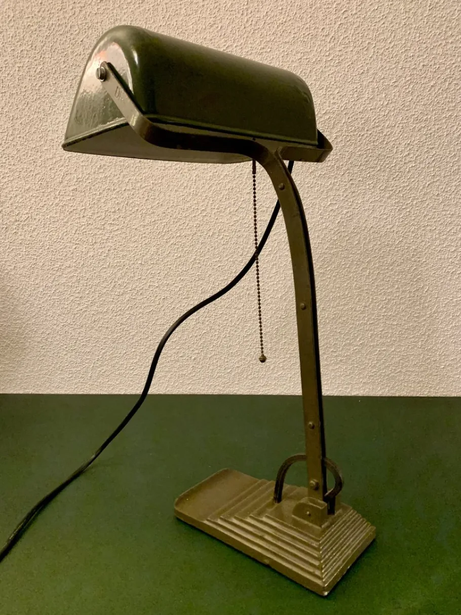 New Pamono Bauhaus Bankers Lamp, 1930
